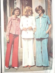 4442 MCCALLS 1975 UNLINED JACKET LENGTHS, WIDE LEG PANTS PATTERN 14 36"B UNCUT